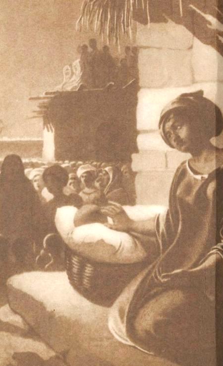 Taras Shevchenko. Blessing the Children. Detail. Sepia. 1856 (Тарас Шевченко. Благословіння дітей. Фрагмент. Сепія. 1856).