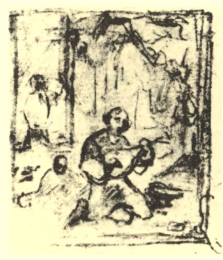 Taras Shevchenko. Blind Man of The Captive. Pencil. 1843. (Сліпий (Невольник), Олівець. 1843).