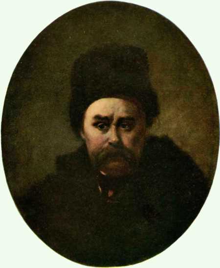 The last years of Taras Shevchenko's life, part of the biography written by C. H. Andrusyshen, Taras Shevchenko. Self-portrait, 1861