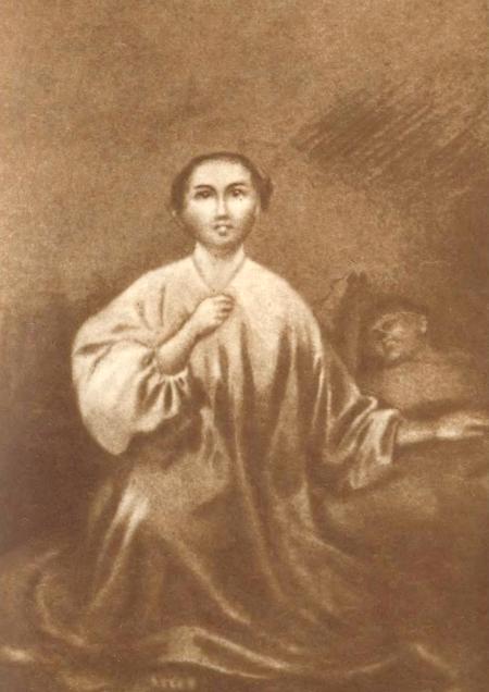 Taras Shevchenko. Mother, at Prayer. Sepia. 1853 (Тарас Шевченко. Молитва матері. Сепія. 1853).