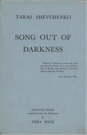 Song out of darkness by Vera Rich, front cover
